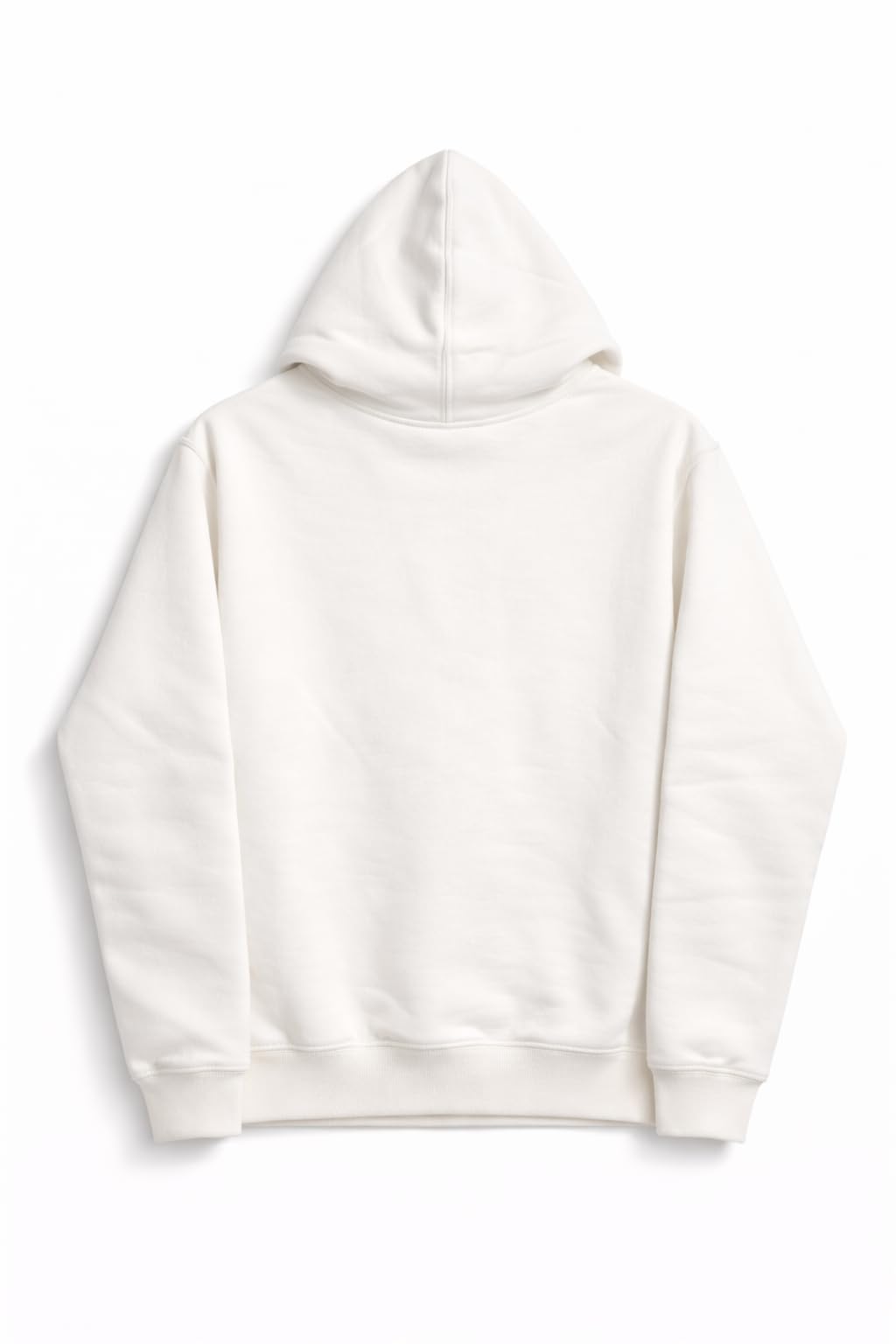 CLOVISX Nightfall Camp Embroidery Hoodie (Porcelain Ivory) – 380 GSM Heavyweight Fleece Unisex Pullover, 80/20 Cotton Blend, Kangaroo Pocket